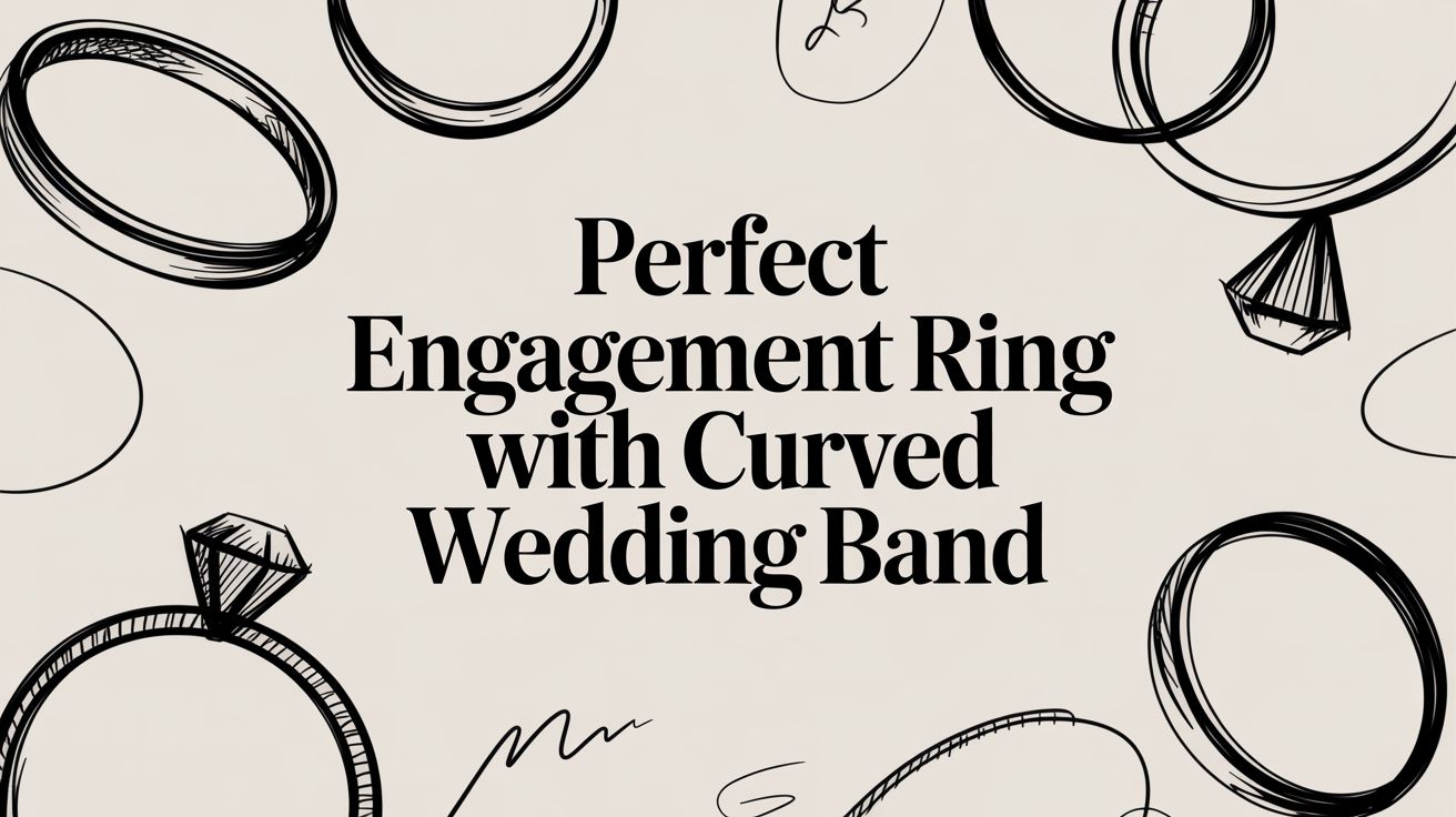 Perfect Engagement Ring with Curved Wedding Band